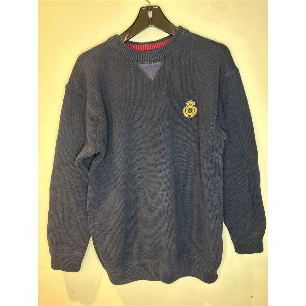 Vintage‎ 90s Beverly Hills Polo Club Adult Large Polo Sweater 100 Cotton